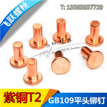 GB109 copper flat head rivets M3*3-3*35 M4*4--4*35 market price