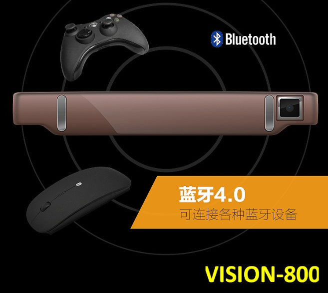 1080P HD 80 inch 3D Portable PC Virtual Display Cinema Android WIFI Camera Bluetooth