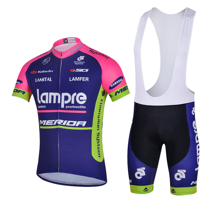 Special package blue-wave pink cycling suit with back strap, short sleeve suit, bicycle jacket, shorts, road bicycle