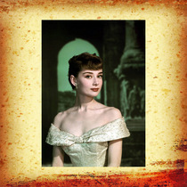 Audrey Hepburn Poster RT206 A total of 500 models full 8 pieces of Audrey Hepburn pictures around