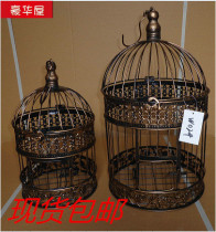European pastoral Wrought iron bird cage vintage photography props Bird flower cage Wedding supplies Decorative flower cage special offer