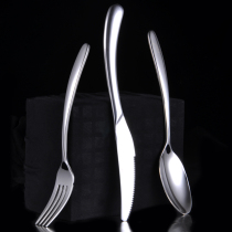 Heavy stainless steel steak knife and fork two-piece western food knife and fork spoon three-piece western food tableware set
