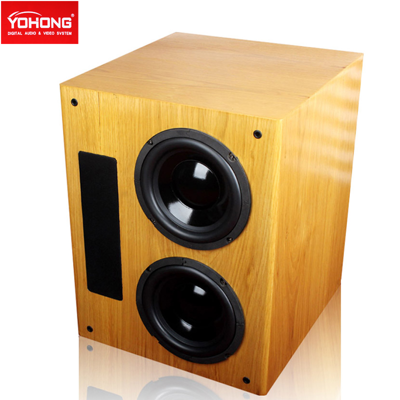 YOHONG/Yinghan D-03 Wood Paint Double 8-inch Active Subwoofer Heavy Bass Home Theater Audio
