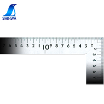 SHINWA affinity curved ruler medium polished 60 × 30cm positive and negative scale 63410
