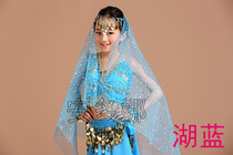 New Xinjiang dance Indian dance belly dance adult childrens veil veil headwear spray point laser sequin veil