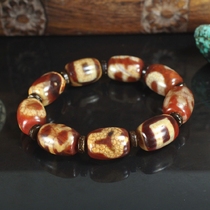 Off-site rainbow Tibetan snow spring fire offering nine totems sky beads bracelet