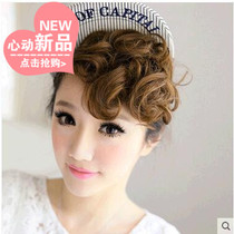 Fake bangs Curly bangs oblique bangs Curly hair pieces Wig pieces Hair extensions Wedding performance Pear flower retro nature