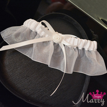European style Western bride wedding garter snow gauze stocking ring garter belt open bridal gater