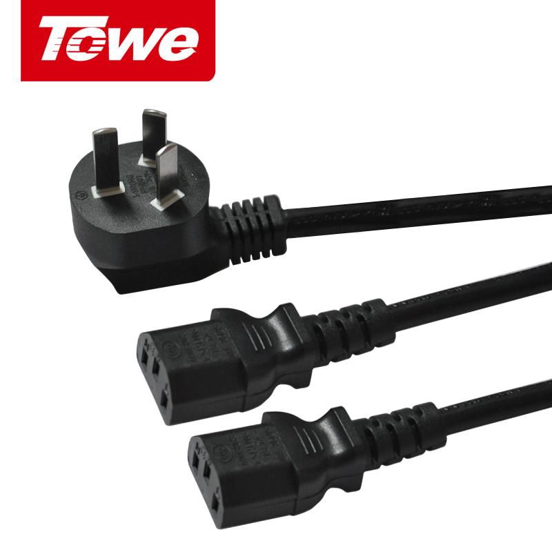 TOWE is the same 3*1.5 square computer power line, one-two national standard 10A to C13 server power line, 2 meters.