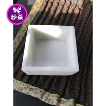 Rectangular stone carving simple fleshy large with tray creative green dill Chinese style green dill calamus narcissus basin