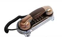 Misch European classic retro phone fashion antique wall-mounted phone landline creative luminous edge circle
