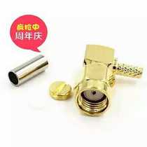 Radio Frequency Connector RP-SMA-JW1 5 SMA bent male inner threaded inner bore RG316 RG174 cable