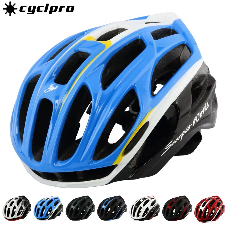 Mountainous bicycle helmet bicycle safety helmet integrated forming black, blue and red bicycle riding equipment accessories for men and women