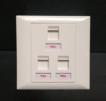 TCL Legrand three-position panel type 86 three-port telephone panel socket Integrated wiring three-position telephone socket