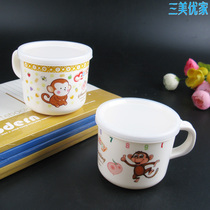Baby with handle drinking water Cup children plastic cup kindergarten cartoon anti-drop anti-Hot Cup with lid 210ml