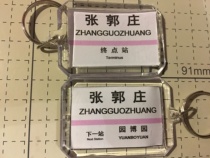 Beijing Metro Line 14 Zhang Guozhuang Station stop sign key chain(the picture shows both sides)