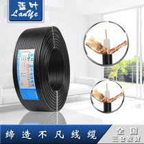 Blue leaf national standard SYV-75-5 coaxial cable 0 75 pure copper core video cable 128 high braided monitoring cable 200 meters