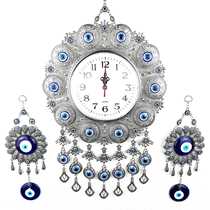 Watch crafts Wall-mounted safe blue eye hanging watch ethnic home combination hanging watch wall clock
