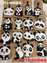 Sichuan Chengdu Panda luggage tag overseas travel suitcase creative cartoon trolley case boarding hangout checkout tag
