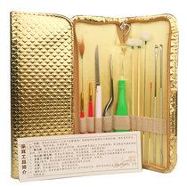 Caomu Xiang family ear digging ear picking tool set Ear digging ear tweezers Ear digging spoon Goose feather stick ear spoon 12-piece set