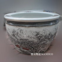Jingdezhen Xuejing porcelain jar small number furnishings porcelain jar porcelain cylinder home decoration cylinder