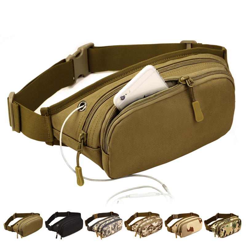 Men's and women's outdoor luggage Tactics Headphone Hole Waterproof Leisure Travel Riding Luggage Fitness Sports Men's Bag