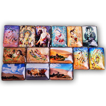  Dunhuang Sand Painting Museum Crystal square glass magnetic refrigerator stickers Dunhuang craft gifts tourist souvenirs