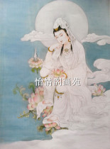 Gongbi painting white background Guanyin white background Landscape characters flowers birds and animals Line drawing Physical copy 104