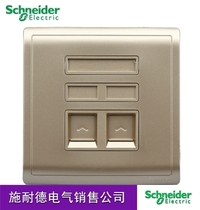 Schneider switch socket telephone computer information network socket Fengshang series indulge gold 86 panel