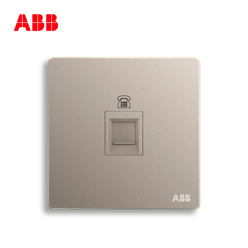 ABB switch socket Xuanzhi frameless morning glow golden one-phone socket AF321-PG