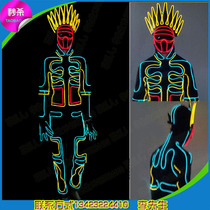 Stage luminous clothes props fluorescent dance costumes LED costumes to perform laser dance luminous dance suit dance