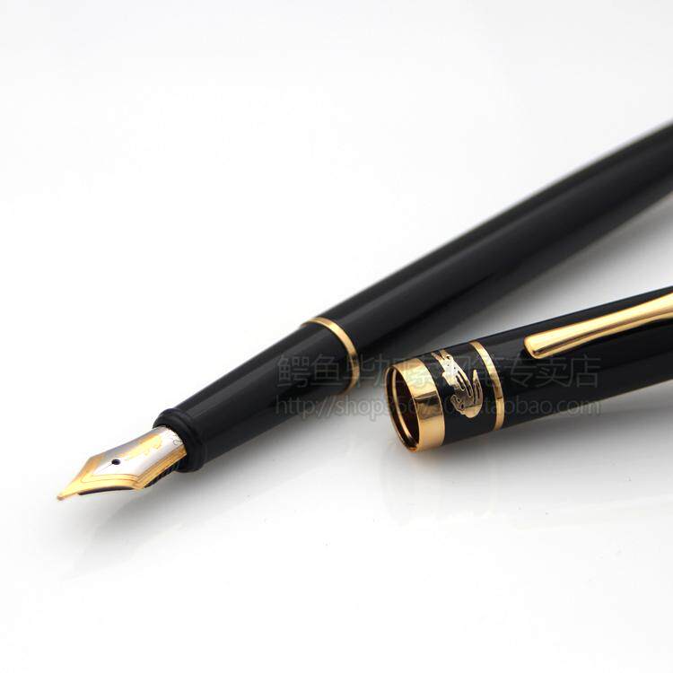 鳄鱼钢笔217炫动金夹纯黑铱金笔[正品保证]㊣800防伪查询厂家直销