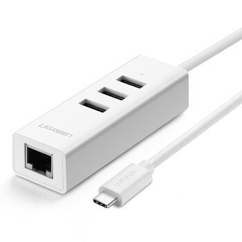 Greenland Type-C 20792 Cable 100Mbp Network Card+HUB Apple Computer USB-C Transit Port+USB