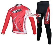 2014 Fire Fox Head FOX Summer Sweaty Sweat Cycling Bike Long Sleeve Riding Suit Slim Harness Pulley Suit