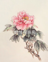 Meticulous painting white drawing manuscript landscape characters flowers and birds animal line drawing material copy 107