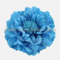 Modern Dance Group Dance Latin Dance floral headdress Blue floral headdress Latin Dance Stereo Simulation floral headdress Blue