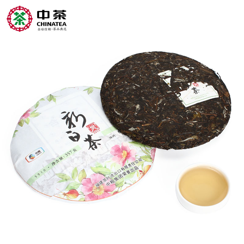 Chinese Tea Butterfly Brand Fujian White Tea New White Tea Cake Taimu Alpine Material Pressed Tea 357g