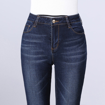 官方旗舰店千姿秀正品唯品会2016秋冬新款女裤时尚休闲牛仔裤