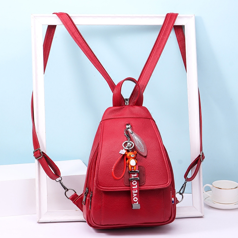 New Korean version of Mini Shoulder Bag women's bag 2019 Leisure Baitao small backpack women's bag fashion breastpack soft leather