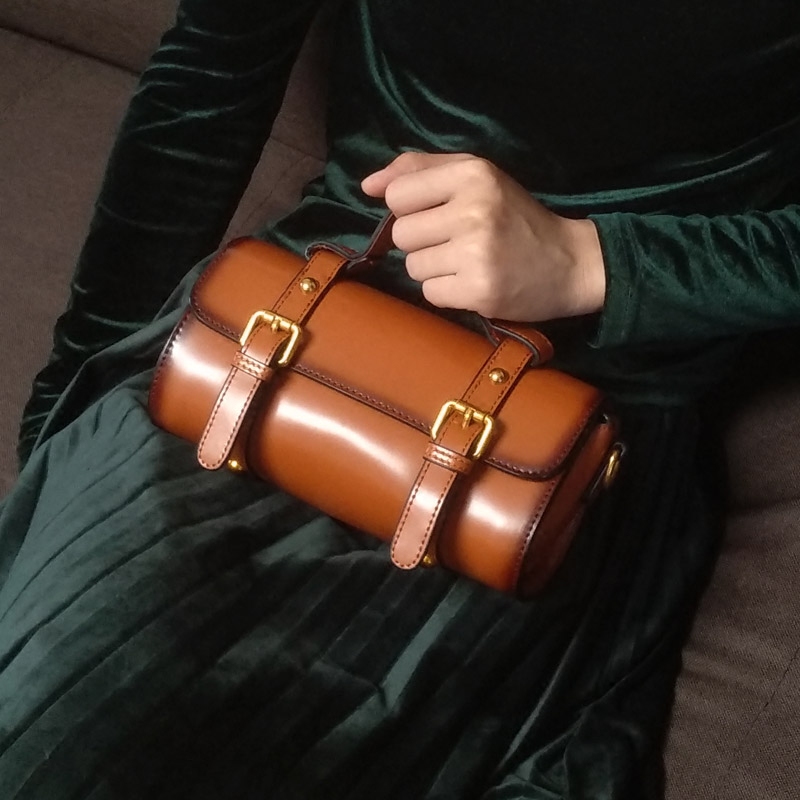 Mai Fisherman's small bag female 2018 new Messenger bag female leather retro shoulder bag leather mini casual