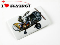 I love to fly)Flight diary plane perspective color version gray machine Bus card sticker ID card meal card sticker