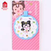 Songcheng Q edition white lady luggage tag round creative luggage hanging decoration Song Li life tide products