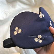  leaf clover cool and aloof~Double-sided silk blindfold temperament mysterious sleep blindfold hanging ear headset