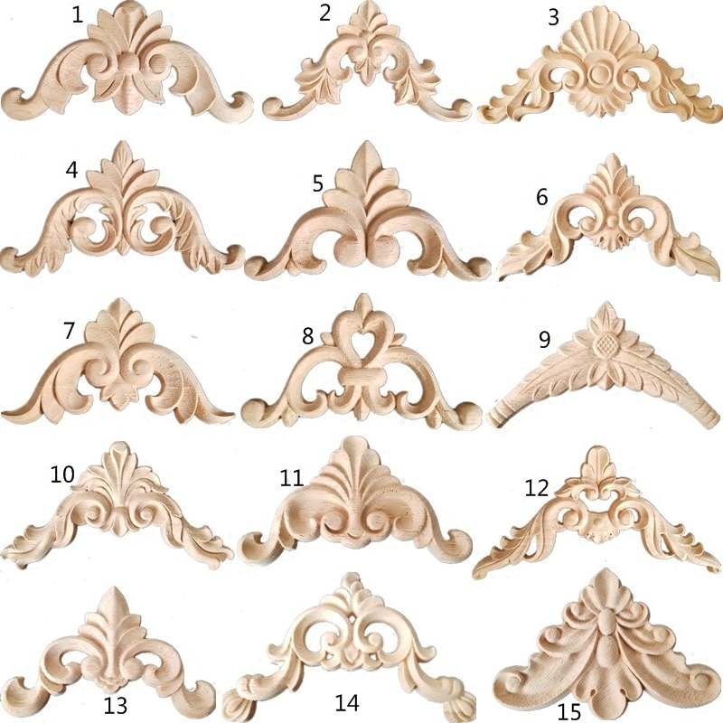 0 17 Solid Wood Decals European Wood Carving Decals Solid Wood