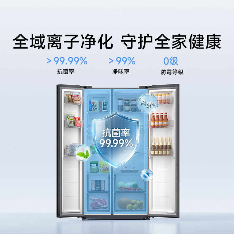 小米米家620L双开对开门风冷一级能效变频大容量家用双系统冰箱