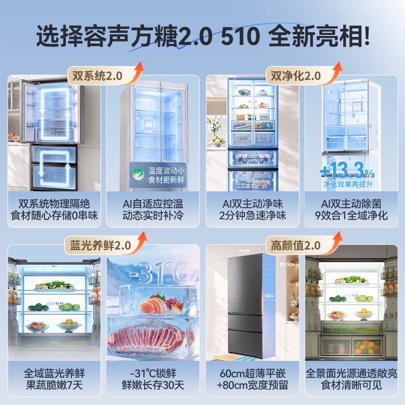 容声官方旗舰店的厨房冰箱