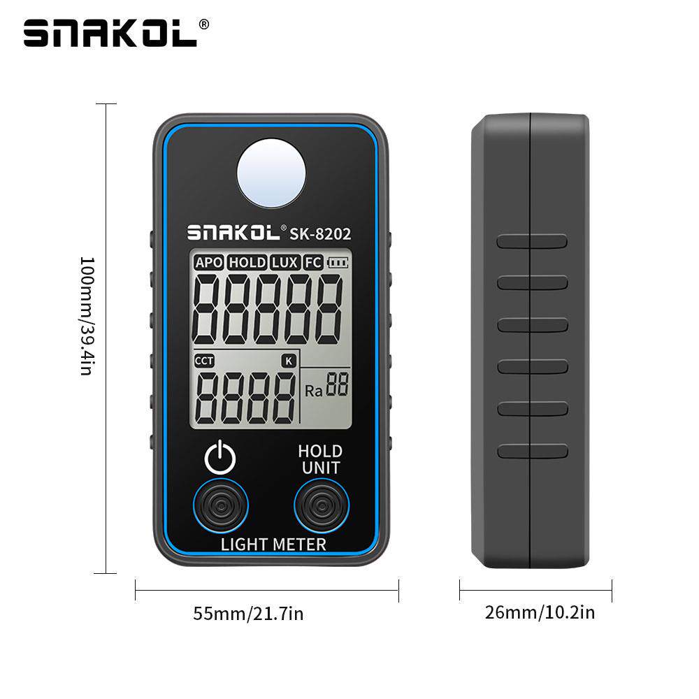 斯耐科SK 8202照度计LED灯色温测量仪便携式数字照度计高精度照度