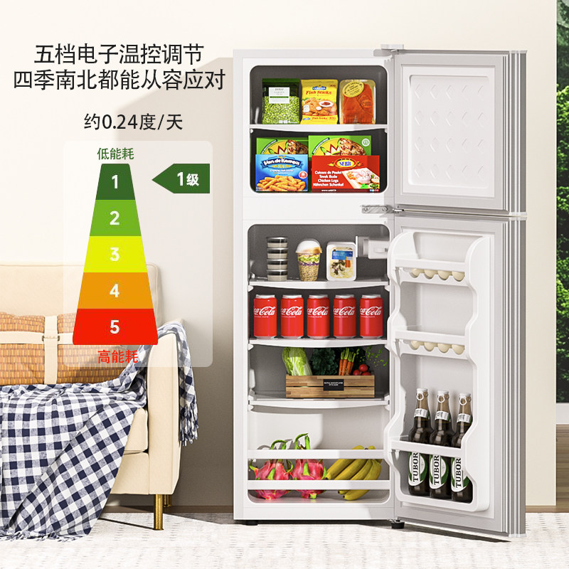 SAST先科冰箱宿舍家用一级节能双门租房小型两门冷藏冷冻省电冰箱