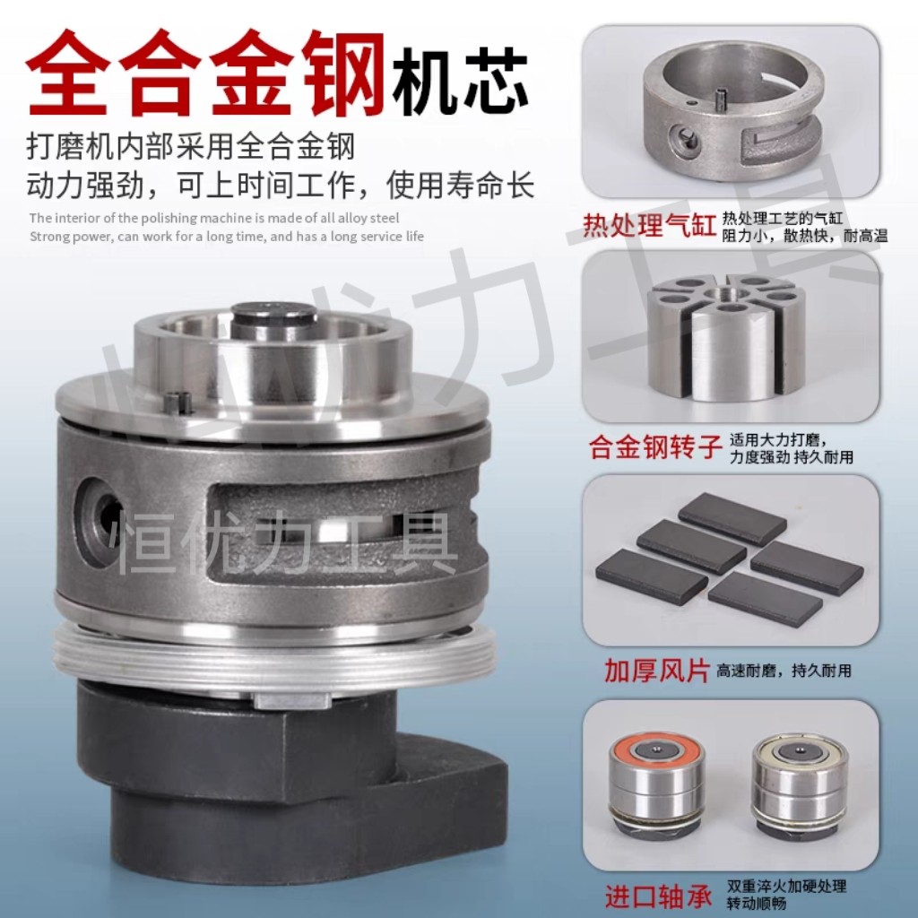 台湾刺狼5寸气动打磨机抛光机砂纸机汽车美容打蜡家具磨光机除锈